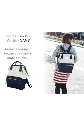 Anello Backpack Rucksack - Navy x White [2016秋季新款]